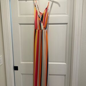 Colorful Striped Maxi Dress